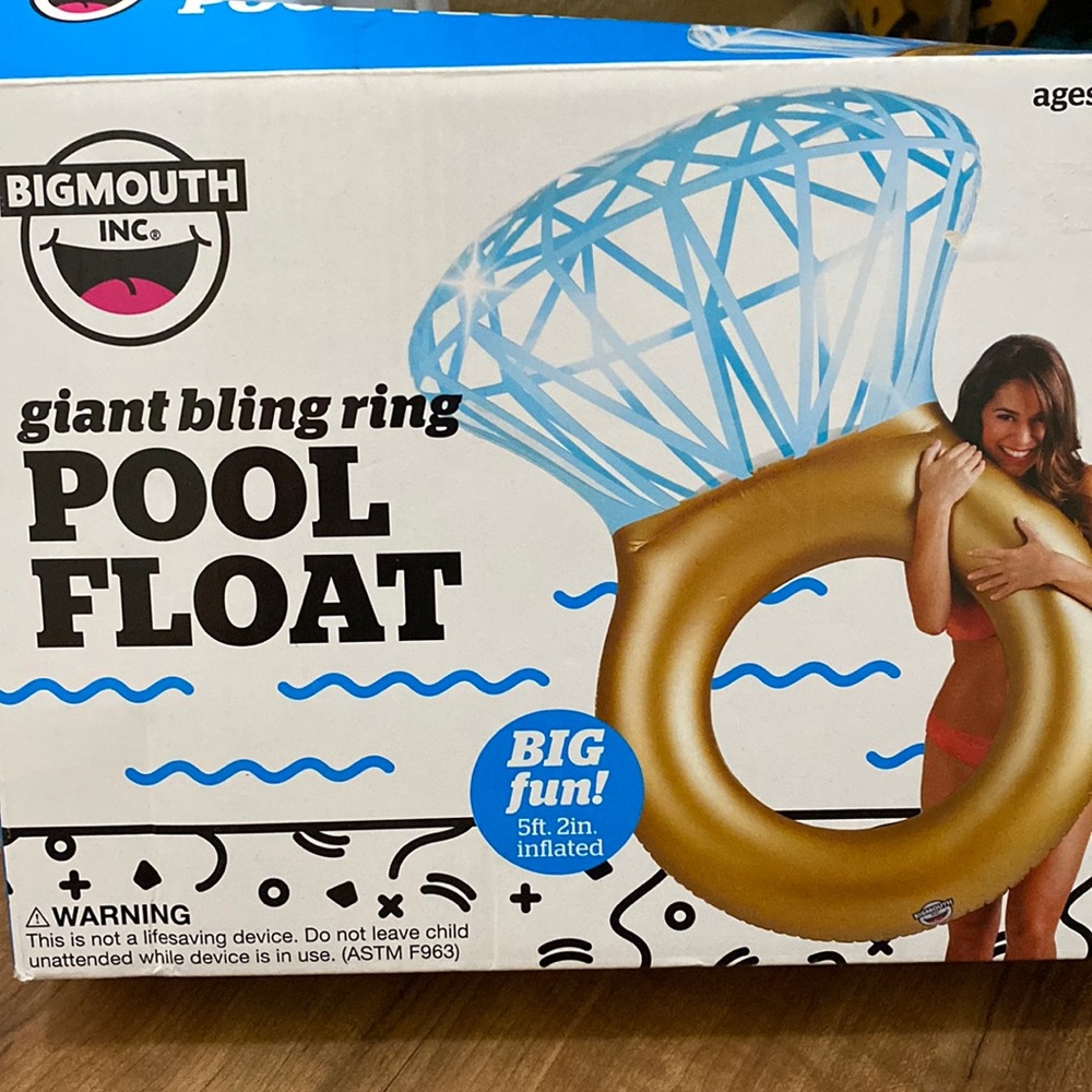 Giant Bling Ring Pool Float